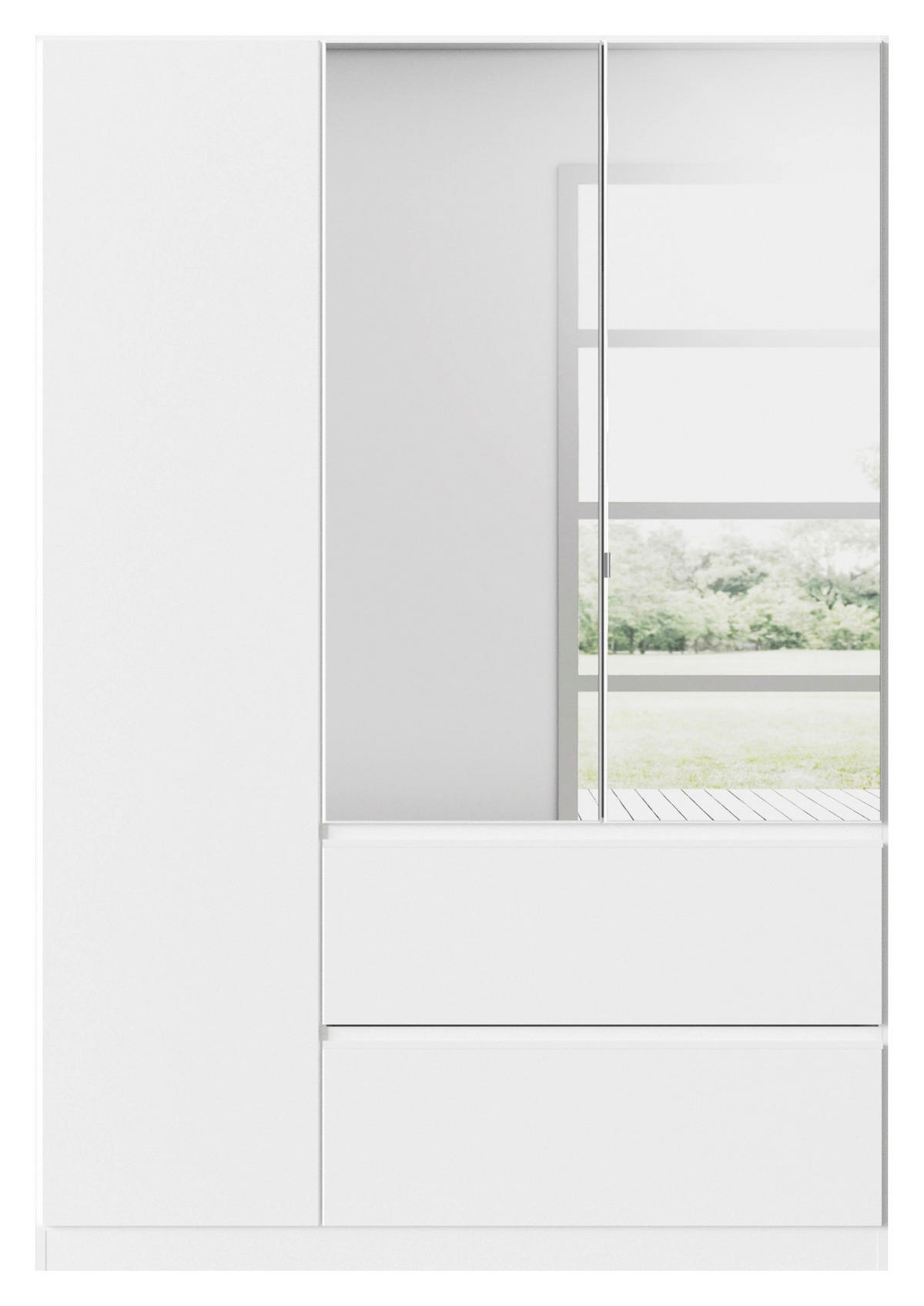 DREHTÜRENSCHRANK in Weiss  - Weiss, Modern, Holzwerkstoff (136/197/54cm) - Rauch Möbel
