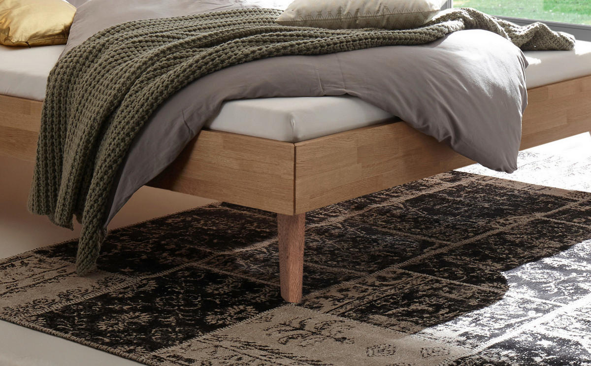 BETT 100/200 cm  in Eiche Bianco  - Eiche Bianco/Eichefarben, Design, Holz (100/200cm) - Hasena
