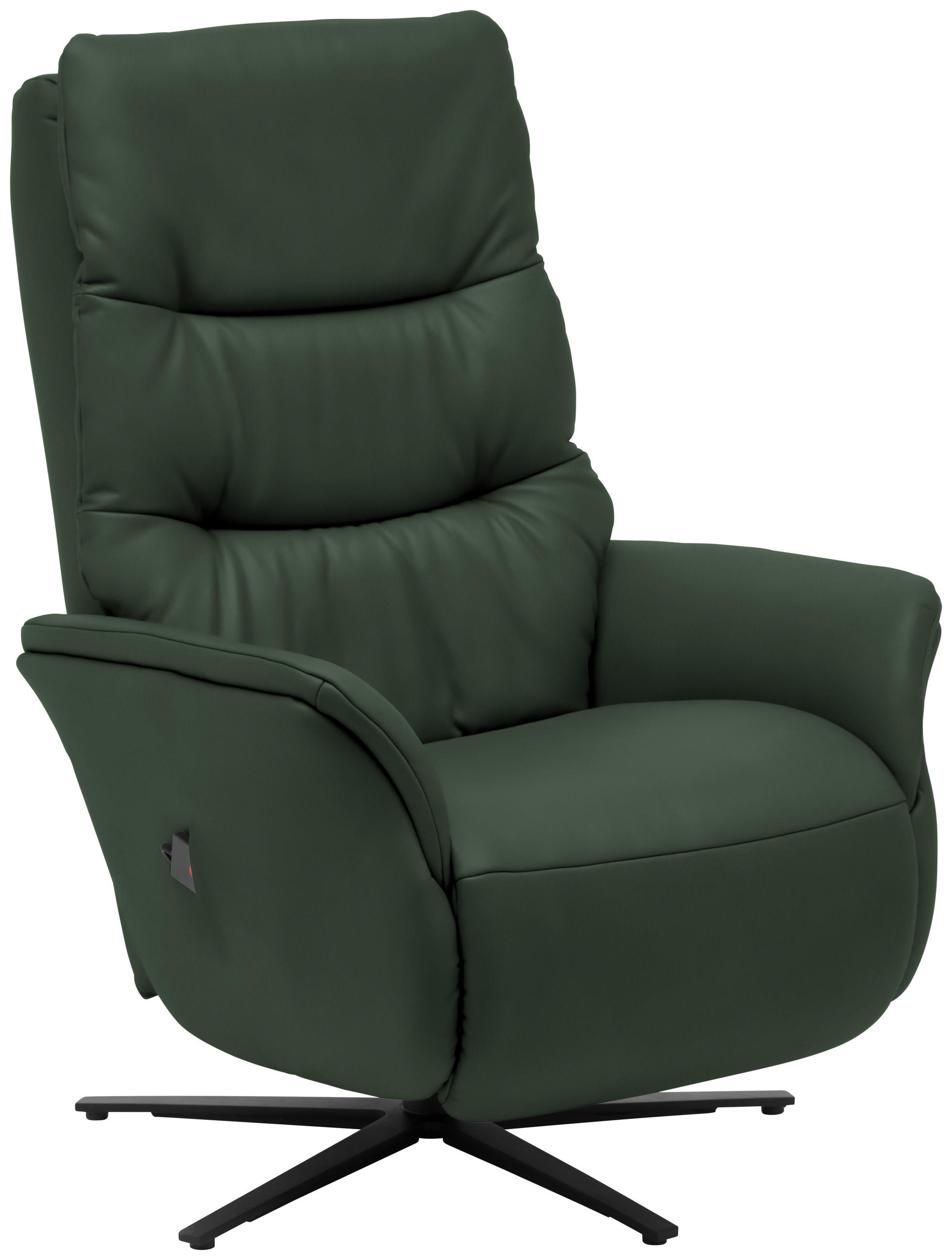 MASSAGESESSEL Echtleder Dunkelgrün    - Dunkelgrün/Anthrazit, KONVENTIONELL, Leder/Metall (74/114/97cm) - Himolla