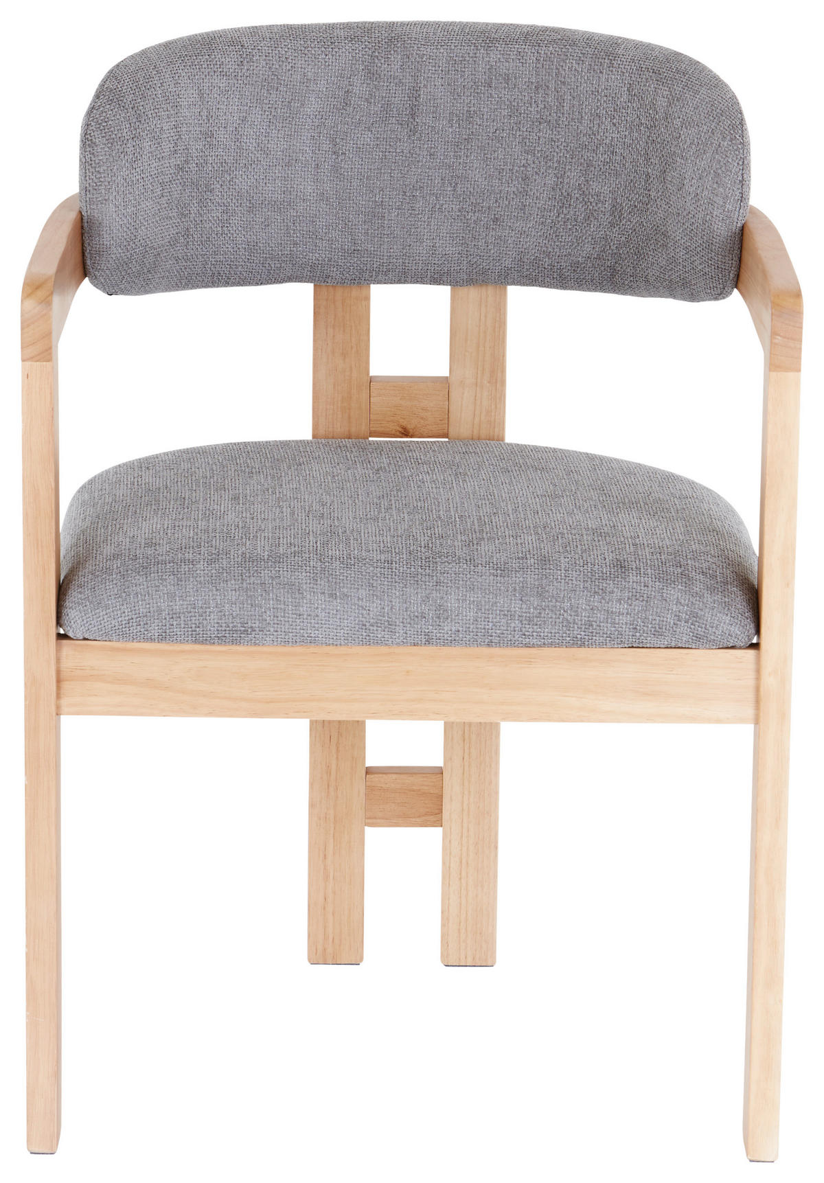 ARMLEHNSTUHL in Holz, Textil Grau, Eichefarben  - Eichefarben/Grau, MODERN, Holz/Textil (60/80/52cm) - MID.YOU