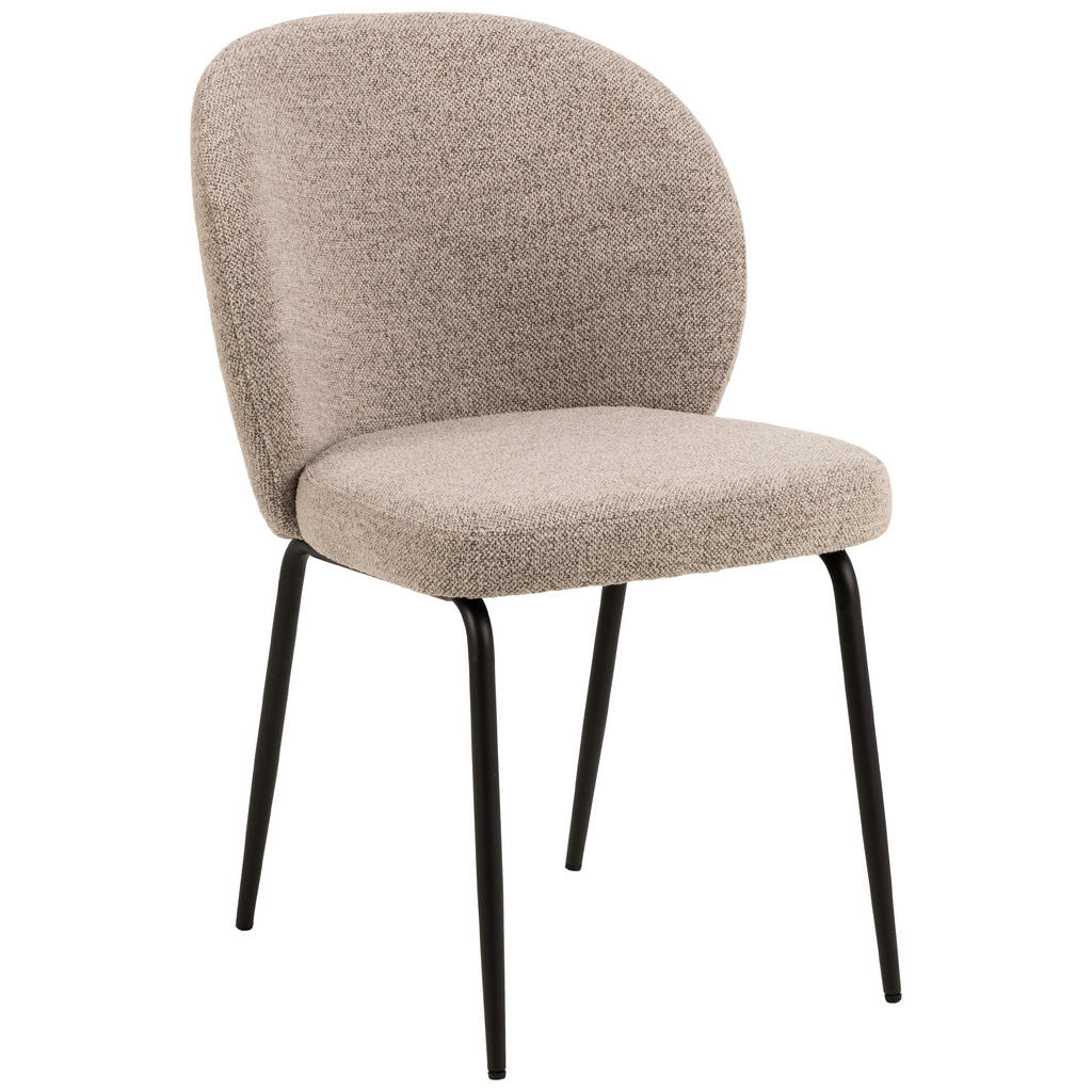 Scaun din textil, bej - Imagine 1