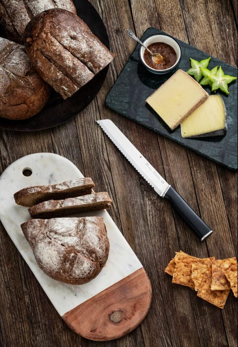 BRÖDKNIV Kineo rostfritt stål  - silver/svart, Basics, metall/plast - WMF