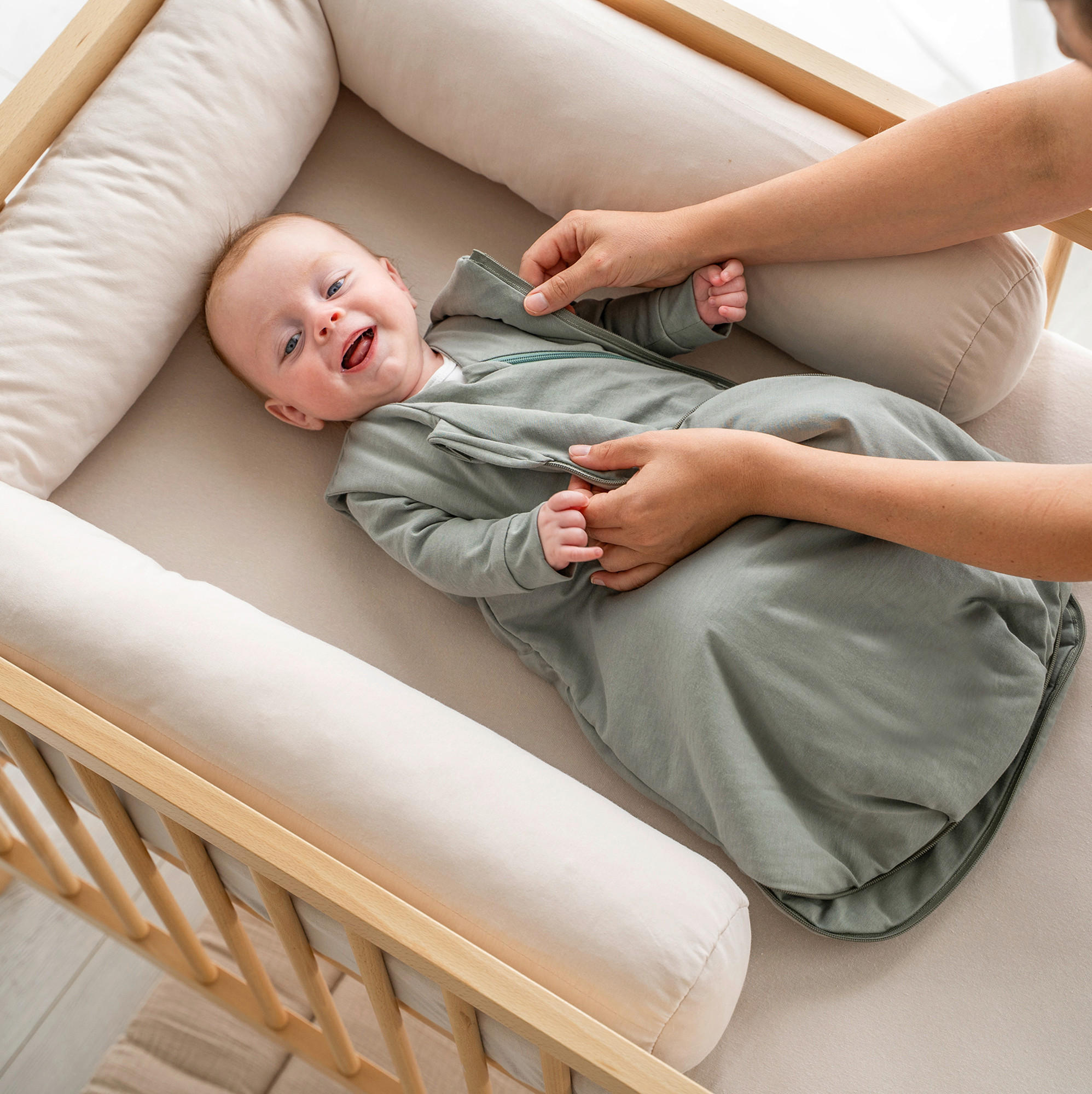 BABYSCHLAFSACK    56/62   - Salbeigrün, Basics, Textil (56/62null) - Zöllner