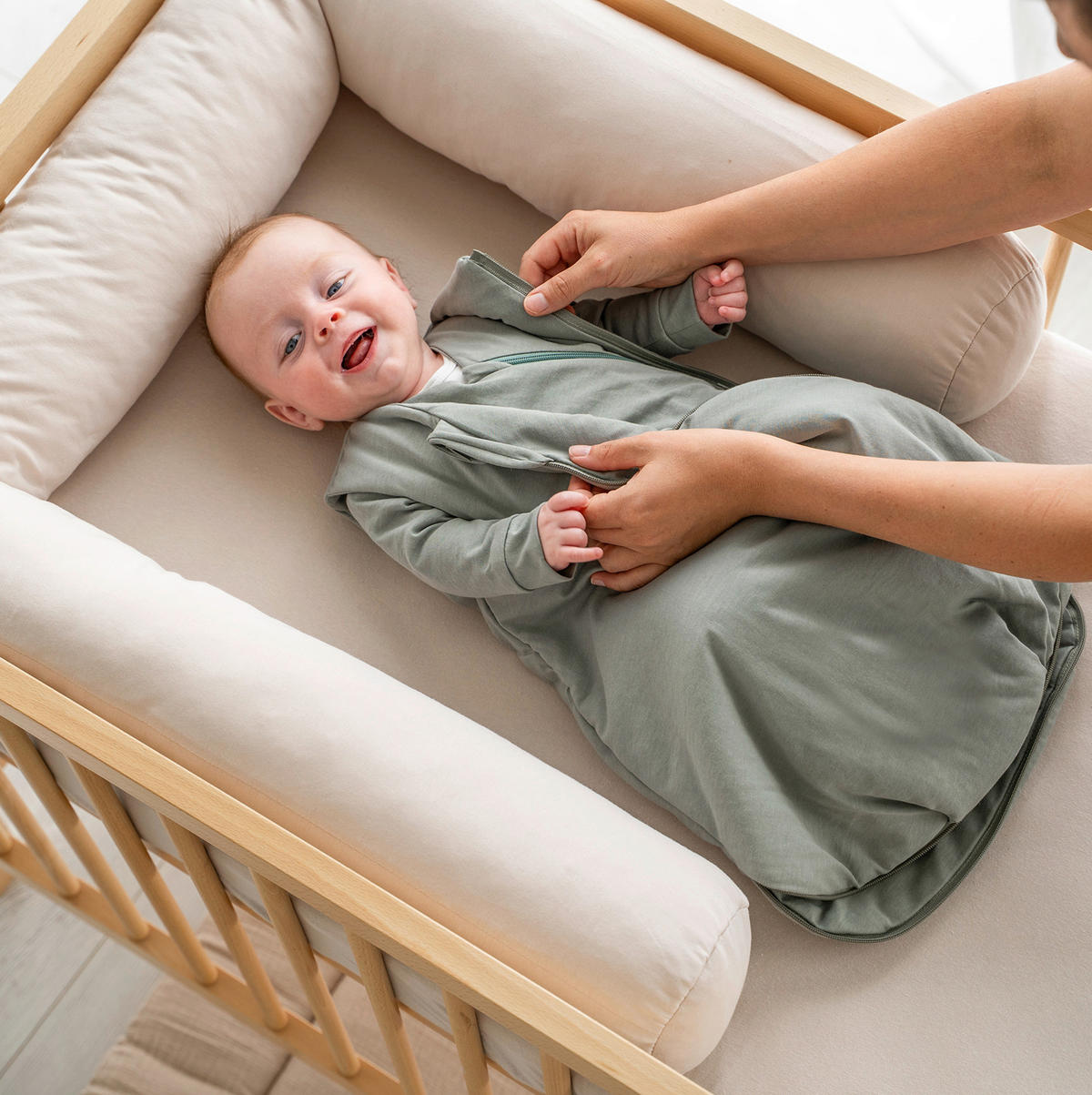 BABYSCHLAFSACK    50/56   - Salbeigrün, Basics, Textil (50/56null) - Zöllner