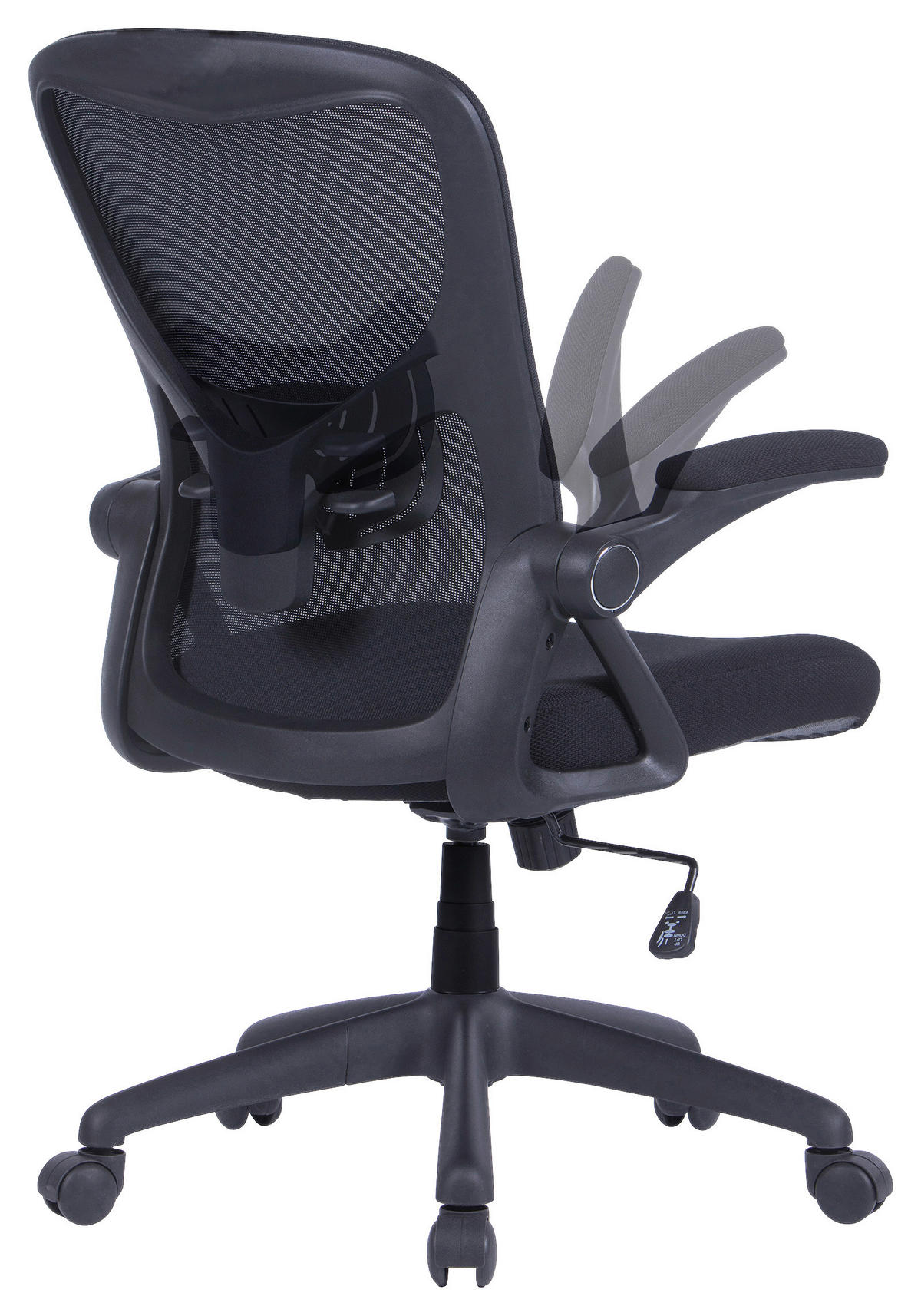DREHSTUHL Webstoff, Netzbespannung Schwarz  - Schwarz, KONVENTIONELL, Kunststoff/Textil (62/95 - 103/58,5cm) - MID.YOU