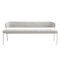 SITZBANK in Metall, Textil Greige  - Greige/Seidengrau, MODERN, Textil/Metall (203/80/56cm) - Schöner Wohnen