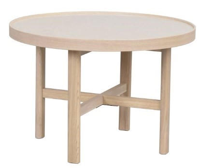 SOFFBORD i trä, keramik 60/40 cm  - vit/ekfärgad, Klassisk, trä/keramik (60/40cm) - Rowico