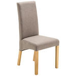 STUHL  in Webstoff Textil  - Hellbraun/Buchefarben, KONVENTIONELL, Holz/Textil (47/102/57cm) - Carryhome