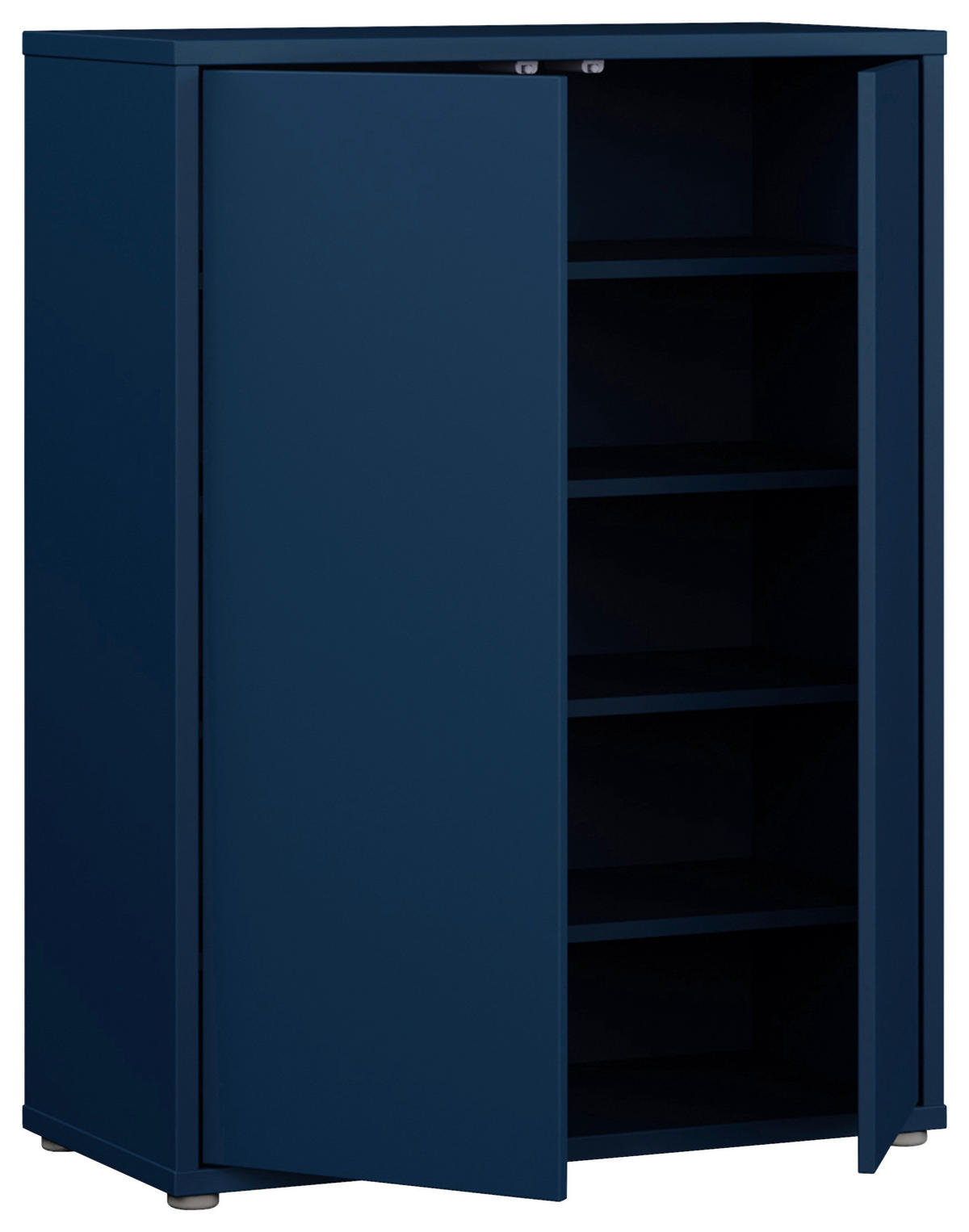 SCHUHSCHRANK Dunkelblau  - Dunkelblau/Grau, MODERN, Holzwerkstoff/Kunststoff (74,5/99,1/34,9cm) - Modern Living