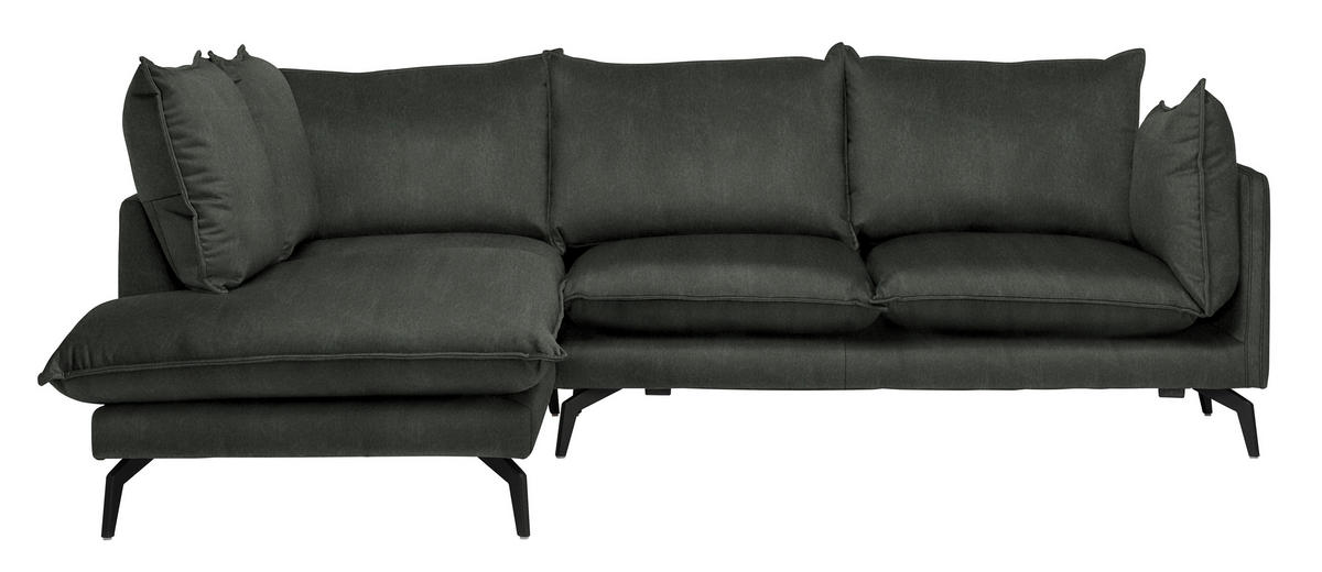 Freisteller von Carryhome ECKSOFA Schwarz Samt.