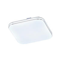 LED-DECKENLEUCHTE Porto   - Chromfarben/Weiß Hochglanz, KONVENTIONELL, Glas (34/34cm) - Fischer & Honsel