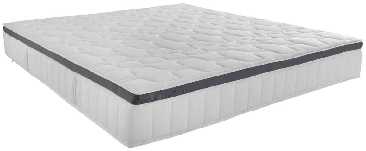 BOXSPRINGBETT 180/200 cm  in Bordeaux  - Chromfarben/Bordeaux, KONVENTIONELL, Leder/Textil (180/200cm) - Novel