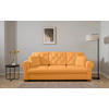 SCHLAFSOFA in Bouclé Gelb  - Gelb/Buchefarben, Design, Holz/Textil (240/94/98cm) - MID.YOU
