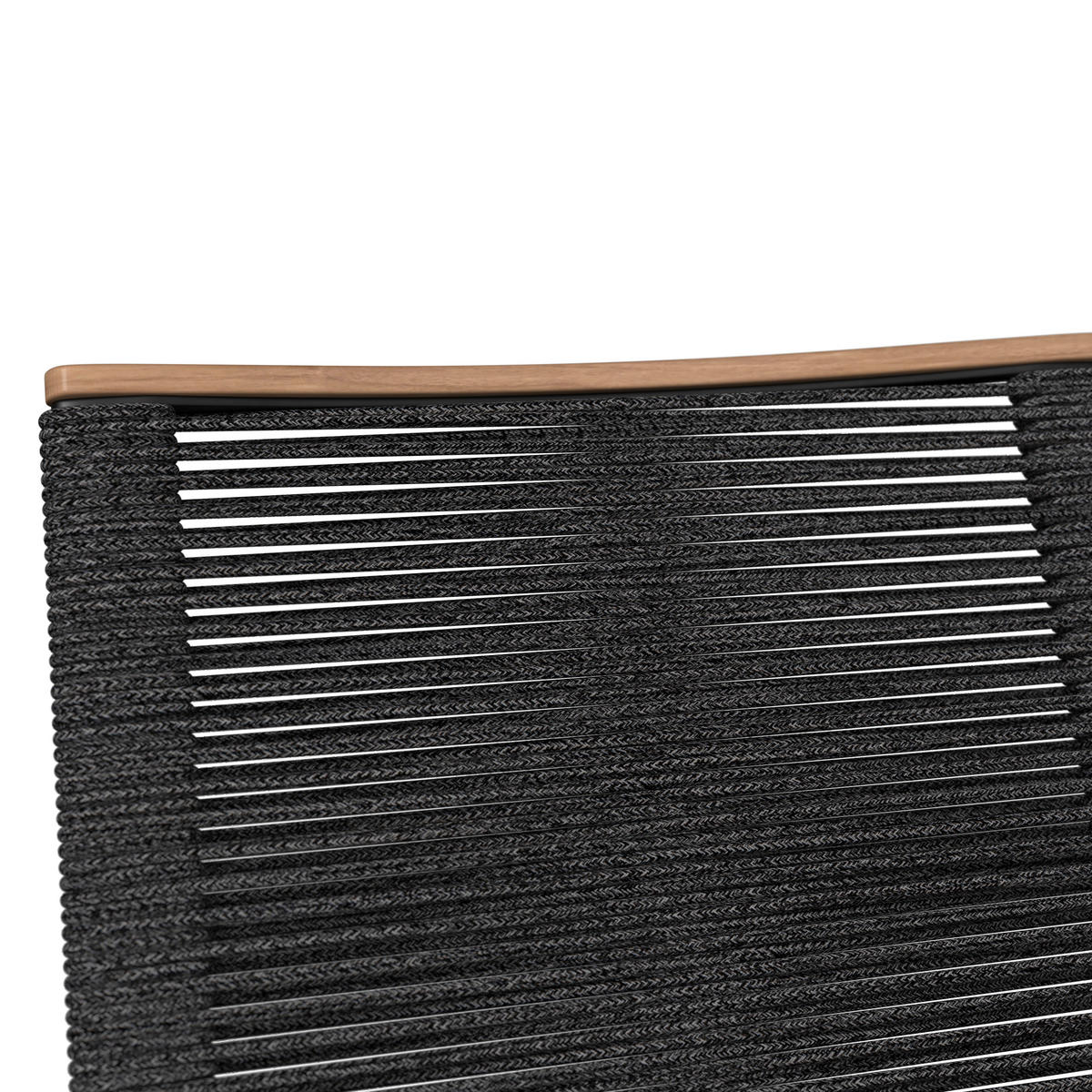 STAPELSESSEL Teakholz Aluminium Anthrazit, Schwarz, Teakfarben  - Anthrazit/Schwarz, Design, Holz/Textil (56/90/66cm) - Amatio