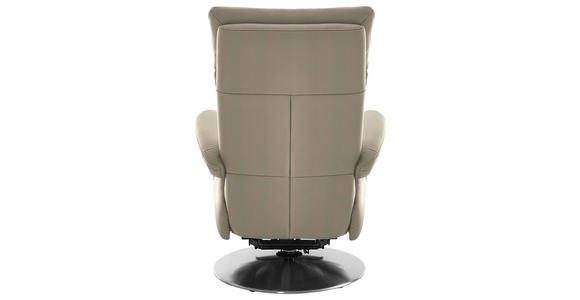RELAXSESSEL in Leder Creme - Edelstahlfarben/Creme, Design, Leder/Metall (78/112/85cm) - Cantus