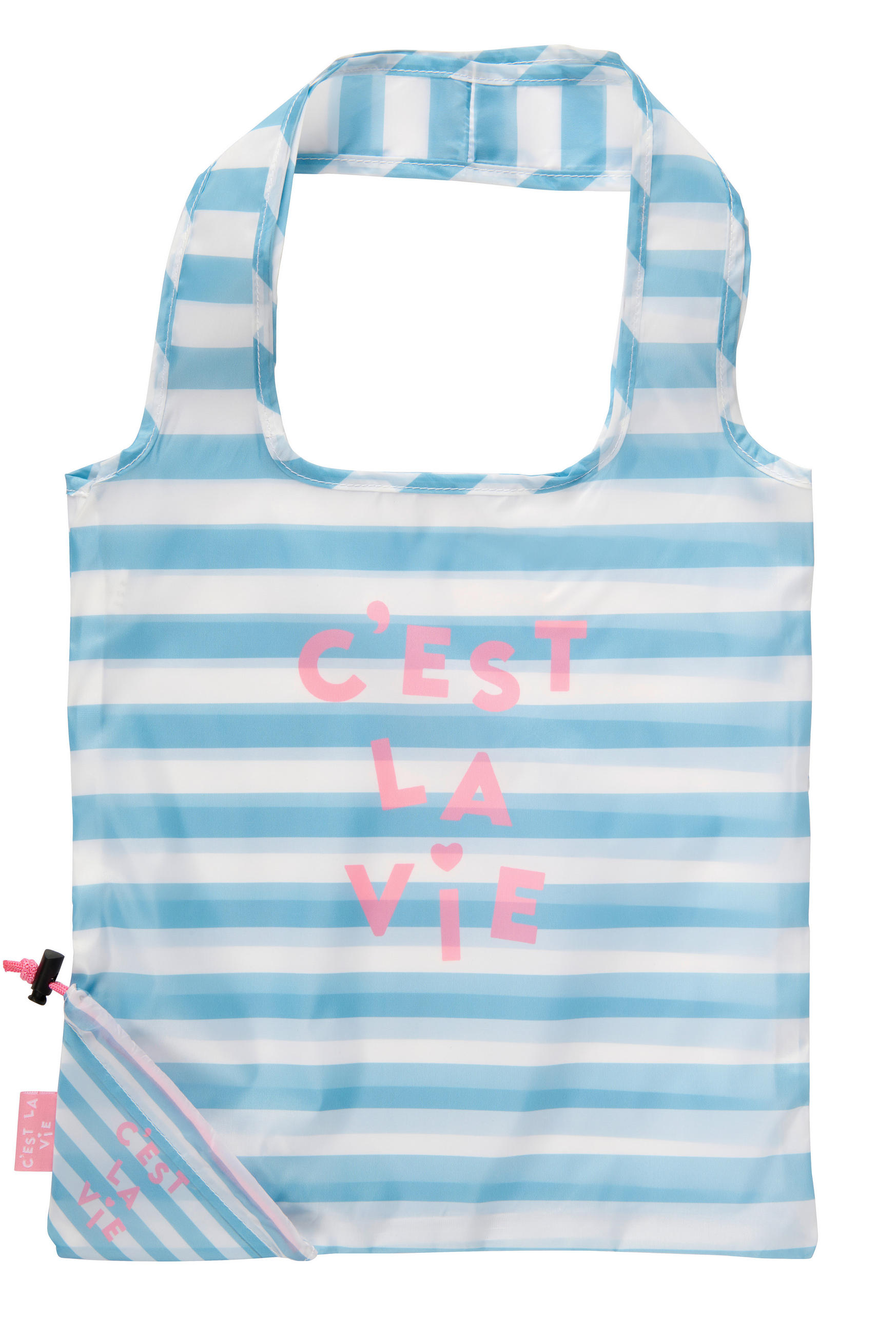 SHOPPER - Taubenblau/Weiß, Trend, Kunststoff (38/38/0,5cm)