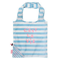 SHOPPER - Taubenblau/Weiß, Trend, Kunststoff (38/38/0,5cm)
