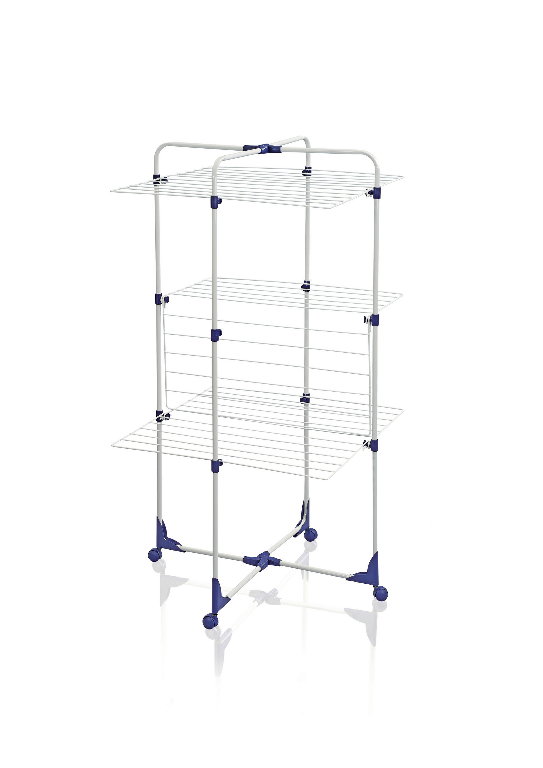 STANDTROCKNER 126/68/68 cm  - Blau/Weiß, Basics, Metall (126/68/68cm) - Leifheit