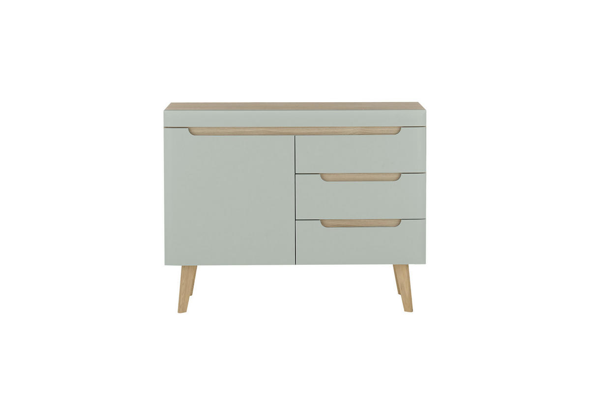 SIDEBOARD  in 107/83/40 cm  - Eichefarben/Grün, Design, Holzwerkstoff (107/83/40cm) - MID.YOU