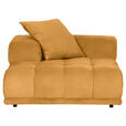 SOFAELEMENT  in Flachgewebe Currygelb  - Currygelb/Schwarz, KONVENTIONELL, Kunststoff/Textil (125/66/155cm) - Carryhome