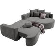 ECKSOFA Grau Chenille  - Schwarz/Grau, Design, Kunststoff/Textil (307/194cm) - Carryhome