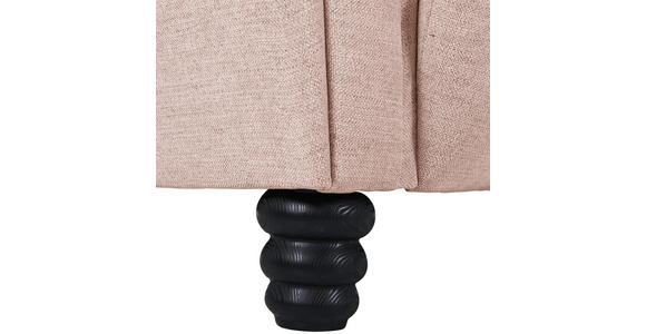 BIGSOFA Flachgewebe Rosa - Schwarz/Rosa, KONVENTIONELL, Holz/Textil (290/78/115cm) - Carryhome