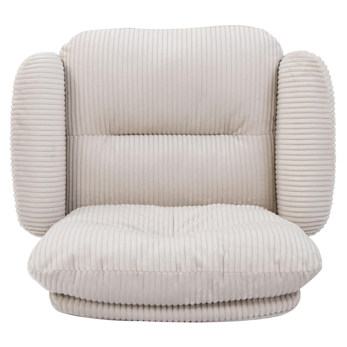 DREHSTUHL Cord Schwarz, Beige  - Beige/Schwarz, Design, Kunststoff/Textil (73/91/101/68cm) - Stylife