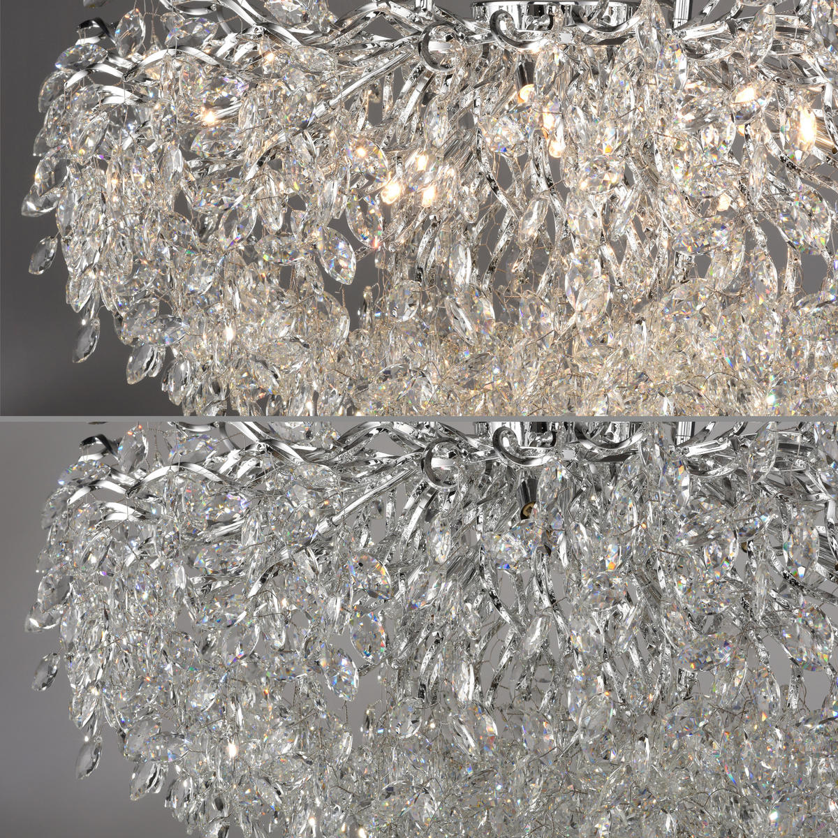 ZÁVESNÉ SVIETIDLO, 120/50/250 cm  - chrómová, Design, kov/plast (120/50/250cm)