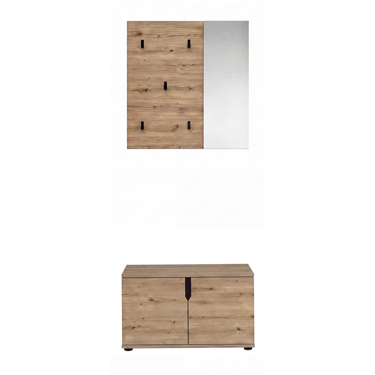 GARDEROBE 2-teilig  in 80/191/37 cm  - Eiche Artisan, Design, Holzwerkstoff (80/191/37cm) - MID.YOU