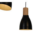 HÄNGELEUCHTE  - Schwarz/Naturfarben, Trend, Holz/Metall (90/15/150cm) - Novel