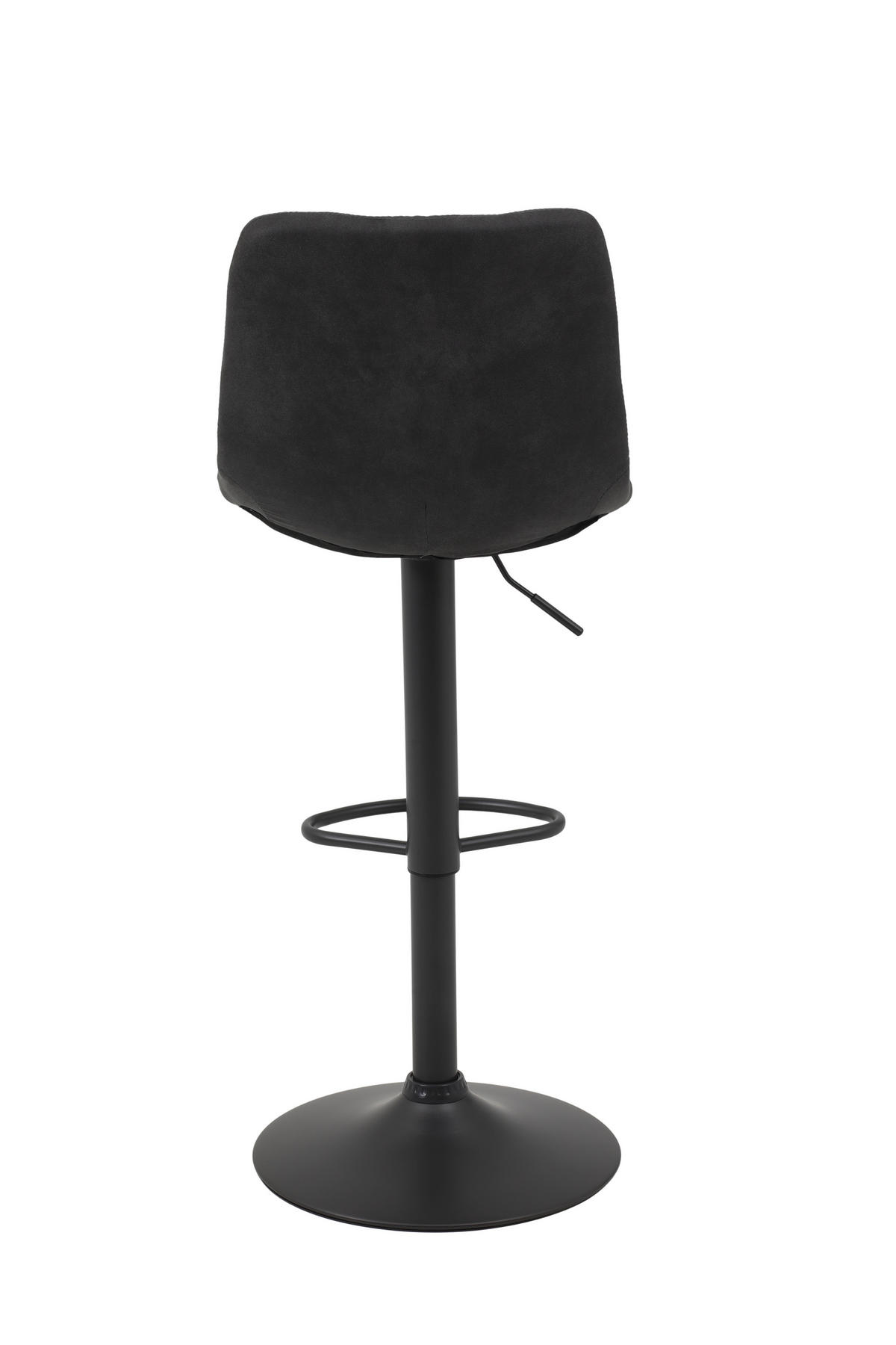 BARHOCKER Mikrofaser Anthrazit Stahl Typenauswahl, Sitzfläche 360° drehbar, abwischbar  - Anthrazit/Grau, MODERN, Textil/Metall (43/91-113/44cm) - MID.YOU