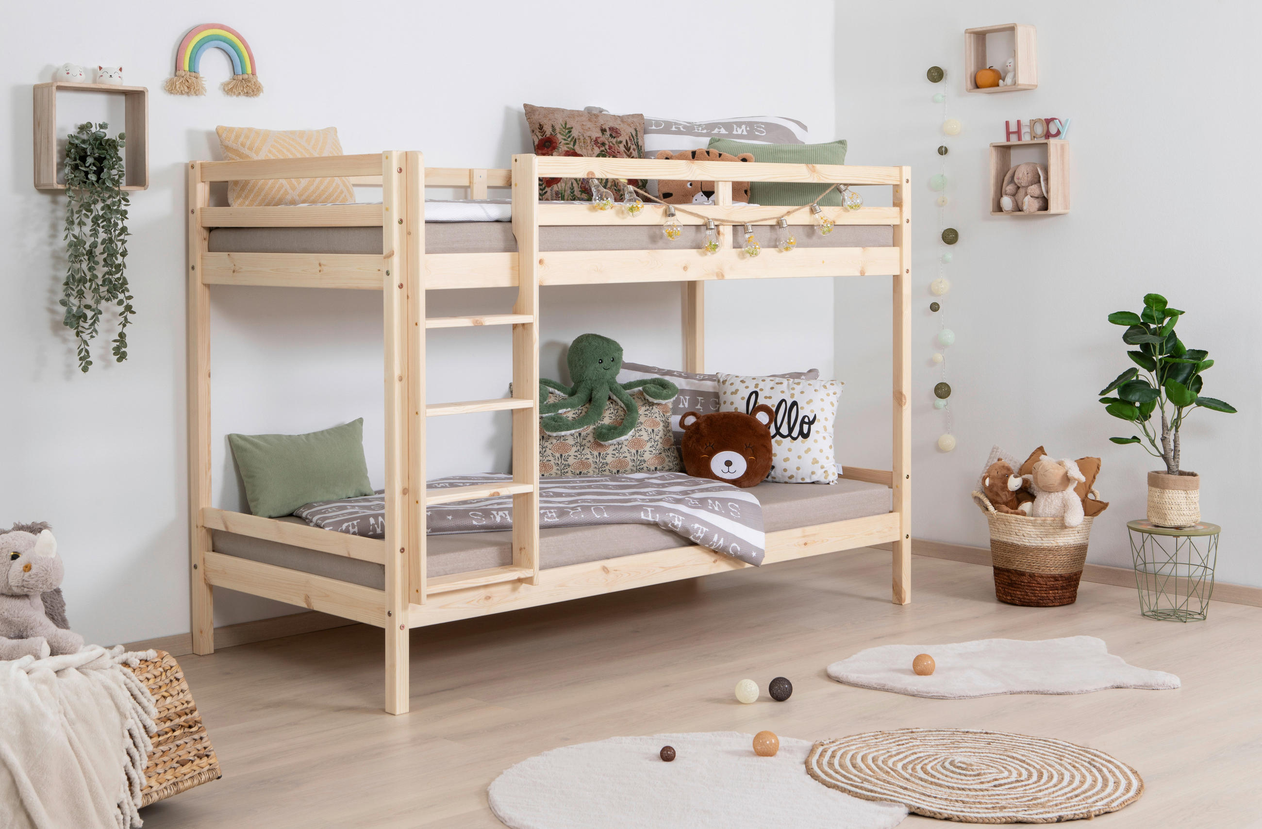 ETAGENBETT 90/200 cm Naturfarben  - Naturfarben, MODERN, Holz (90/200cm) - MID.YOU