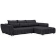 ECKSOFA  in Webstoff Anthrazit  304/218 cm  - Anthrazit/Silberfarben, MODERN, Kunststoff/Textil (304/218cm) - Carryhome