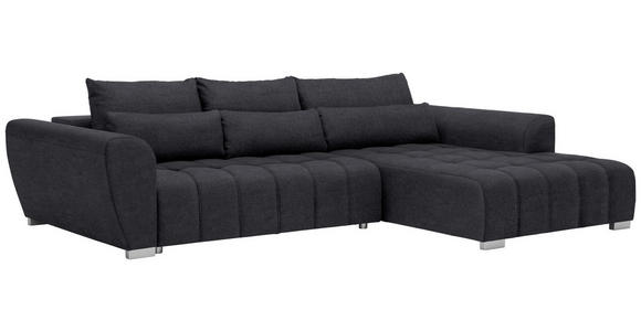 ECKSOFA  in Webstoff Anthrazit  304/218 cm  - Anthrazit/Silberfarben, MODERN, Kunststoff/Textil (304/218cm) - Carryhome