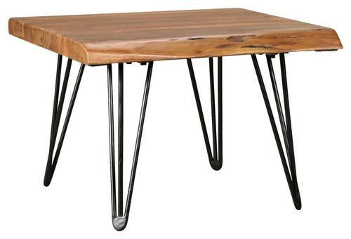 COUCHTISCH Sheesham massiv 56/51/38 cm rechteckig Sheeshamfarben  - Sheeshamfarben/Schwarz, Design, Holz/Metall (56/51/38cm) - MID.YOU
