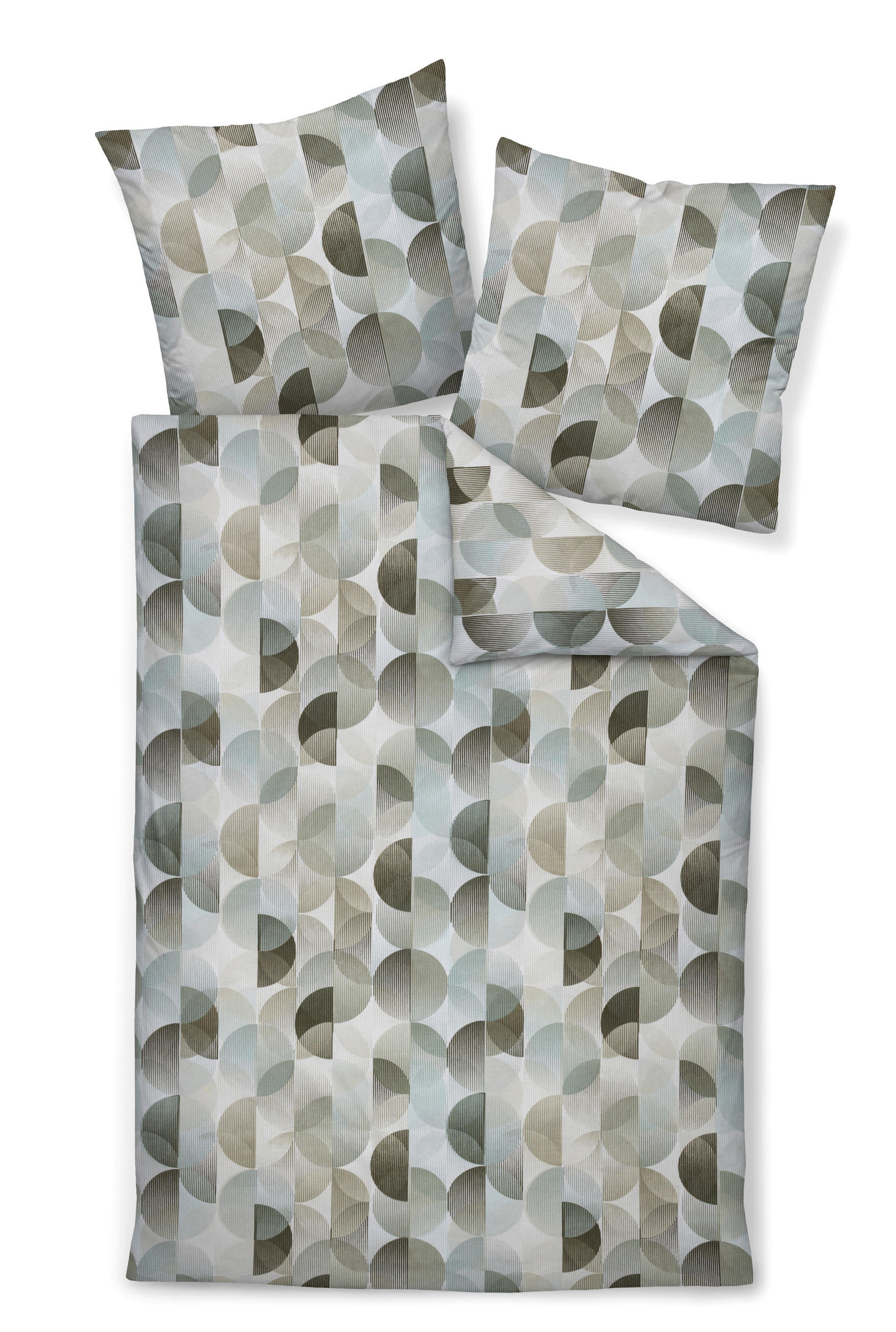 POSTELJNINA 135/200 cm bombažni flanel zelena  - zelena, Konvencionalno, tekstil (135/200cm) - Janine