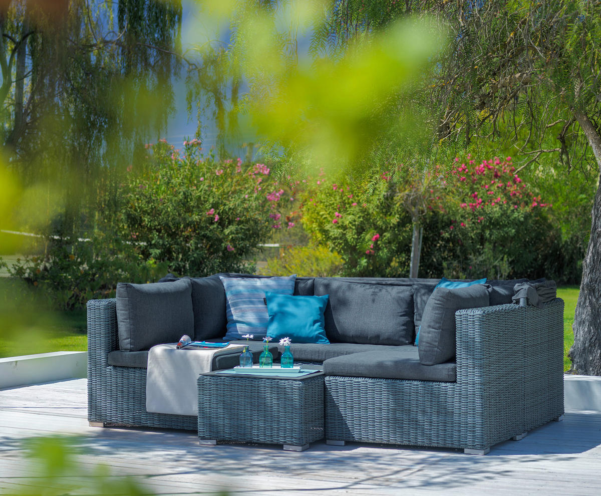 Mobilier Terasă Și Lounge   228/70/84 cm  - gri, Romantik / Landhaus, plastic/metal (228/70/84cm) - Ambia Garden