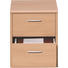 NACHTKÄSTCHEN Buchefarben - Buchefarben/Silberfarben, KONVENTIONELL, Holzwerkstoff/Kunststoff (38/46/36cm) - CS SCHMAL