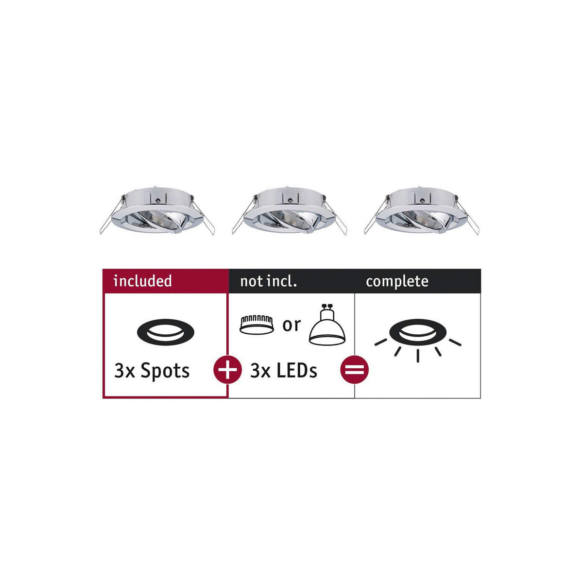DECKENLEUCHTE 8,4 cm  - Chromfarben/Alufarben, Basics, Metall (8,4cm) - Paulmann