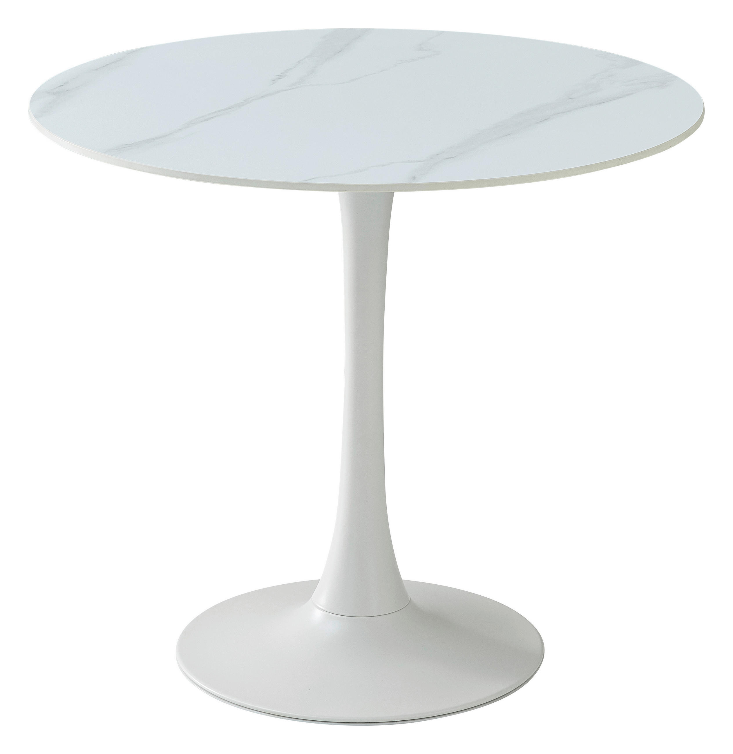 ESSTISCH in Metall, Keramik 90/90/75 cm  - Weiß, MODERN, Keramik/Metall (90/90/75cm) - Boxxx