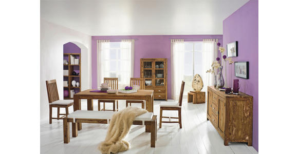 SIDEBOARD Inka  in 175/85/45 cm  - Messingfarben/Naturfarben, LIFESTYLE, Holz/Metall (175/85/45cm) - Landscape