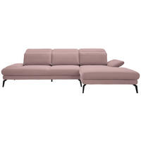HÖRNSOFFA i flatväv ljusrosa  - ljusrosa/svart, Design, metall/textil (289/180cm) - MID.YOU