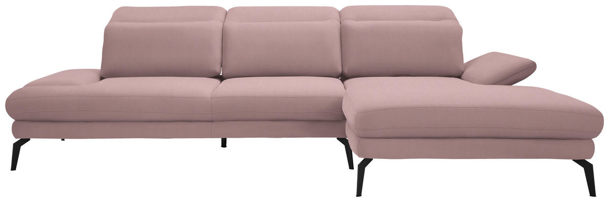 HÖRNSOFFA i flatväv ljusrosa  - ljusrosa/svart, Design, metall/textil (289/180cm) - MID.YOU