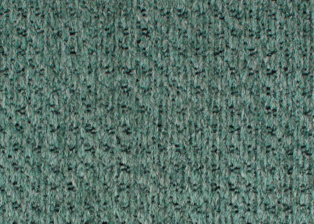 ECKSOFA in Chenille Grün  - Schwarz/Grün, Modern, Textil/Metall (262/168cm) - home24