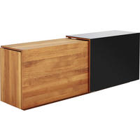 SIDEBOARD  in 200/71,5/47 cm  - Kirschbaumfarben/Schwarz, Design, Glas/Holz (200/71,5/47cm) - Team 7