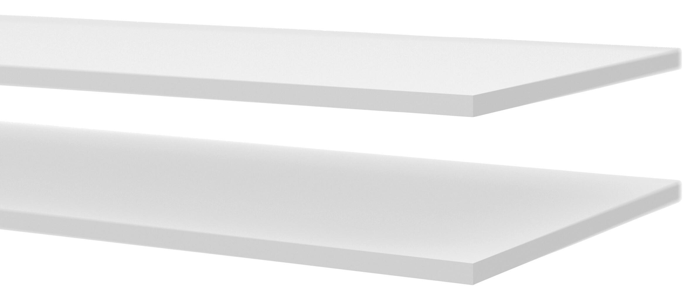 EINLEGEBODEN 95,5/1,5/40 cm Weiß  - Weiß, MODERN, Holzwerkstoff/Metall (95,5/1,5/40cm) - MID.YOU