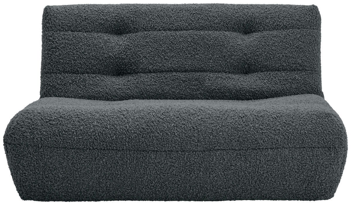 SCHLAFSOFA Teddystoff Anthrazit  - Anthrazit/Schwarz, KONVENTIONELL, Kunststoff/Textil (150/85/100cm) - Carryhome