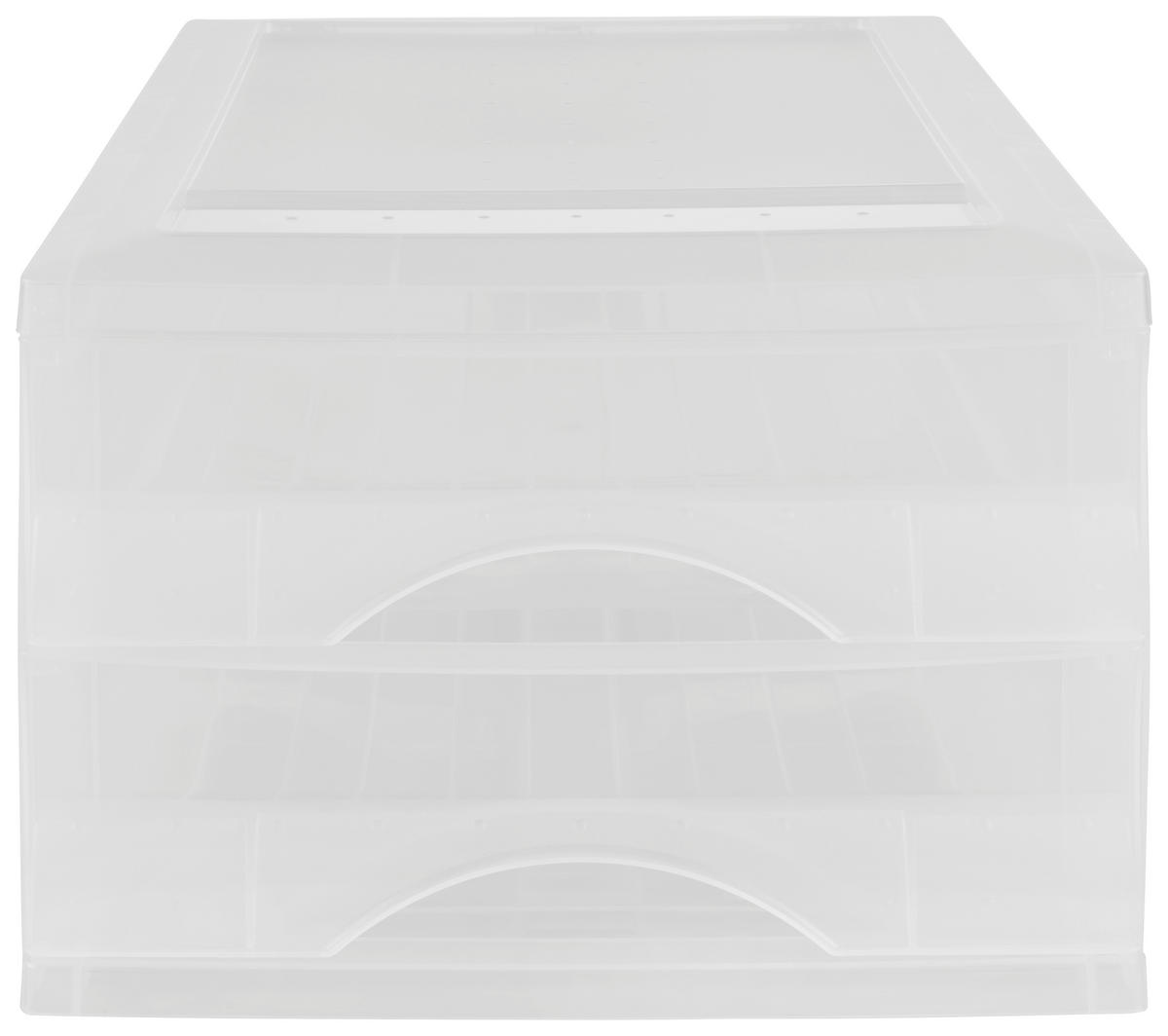 ZÁSUVKOVÝ BOX - průhledné, Basics, plast (40/30/20cm)