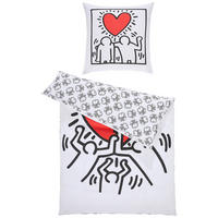 BETTWÄSCHE Renforcé 135/200 cm  - Rot/Weiß, Textil (135/200cm)