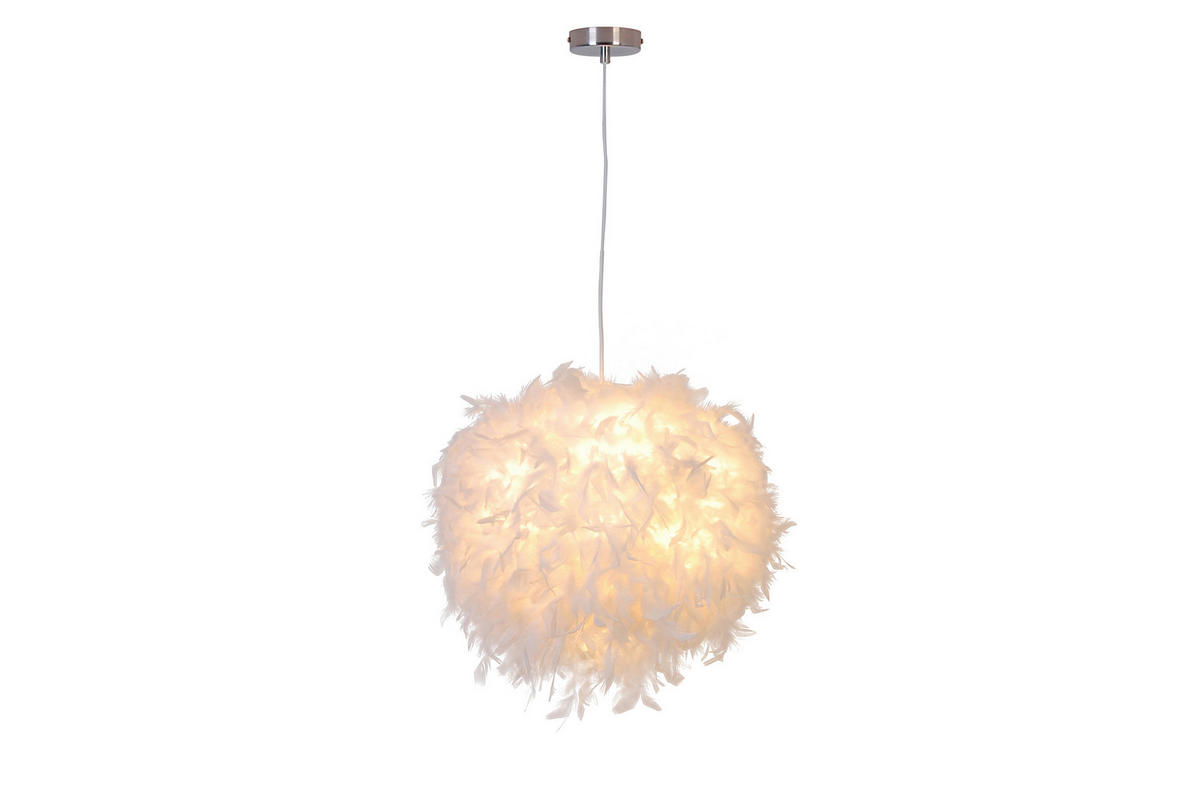 HÄNGELEUCHTE 45/145 cm   - Weiß, Trend, Kunststoff/Fell (45/145cm) - Novel